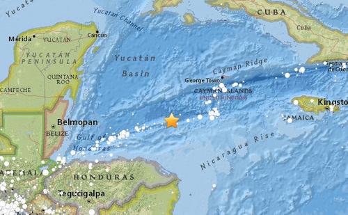 洪都拉斯水域附近7.8级地震可能引发海啸